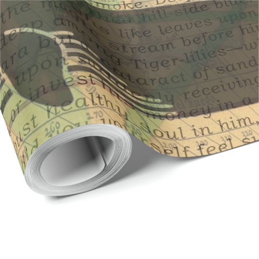 Antiek Zee op walvis Cadeaupapier (Rol Hoek)