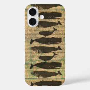Antiek Zee op walvis iPhone 16 Hoesje