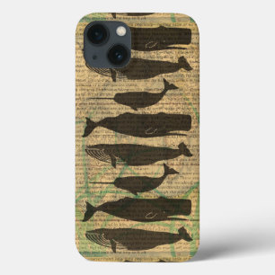 Antiek Zee op walvis Case-Mate iPhone Case