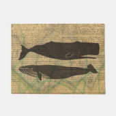 Antiek Zee op walvis Deurmat (Voorkant)