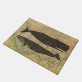 Antiek Zee op walvis Deurmat (Schuin)