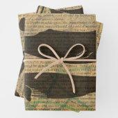 Antiek Zee op walvis Inpakpapier Vel (In situ)