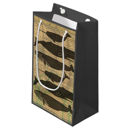 Antiek Zee op walvis Klein Cadeauzakje (Voorkant Gekanteld)