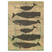 Antiek Zee op walvis Klembord (Achterkant)