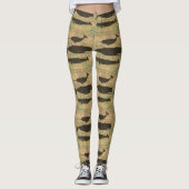 Antiek Zee op walvis Leggings (Voorkant)