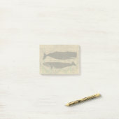 Antiek Zee op walvis Post-it® Notes (Op bureau)