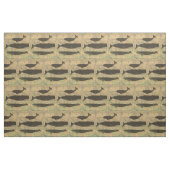Antiek Zee op walvis Stof (Fat Quarter)