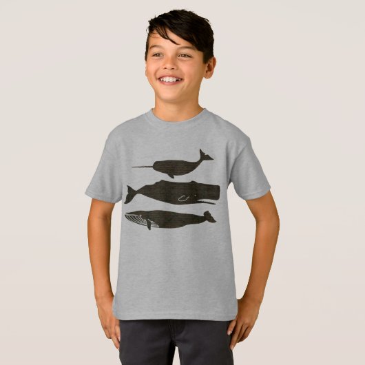 Antiek Zee op walvis T-shirt (Voorkant volledig)