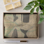 Antiek Zee op walvis Tissuepapier (Geschenk)