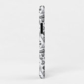 Antiek Zeedieren Patroon Zwart Wit Case-Mate iPhone Case (Achterkant/rechts)