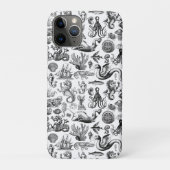 Antiek Zeedieren Patroon Zwart Wit Case-Mate iPhone Case (Achterkant)