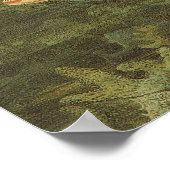 Antiek zeeleven, rode snapper vis in de oceaan poster (Hoek)