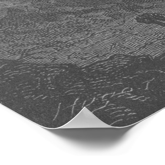 Antiek zeepaardjes in aquarium poster (Hoek)