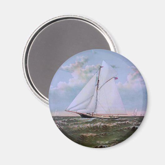 Antiek zeilschip magneet (Voorkant / Achterkant)