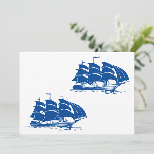 Antiek zeilschip Nautical Oceaan Klipper Kaart