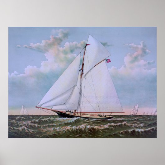 Antiek zeilschip poster (Voorkant)