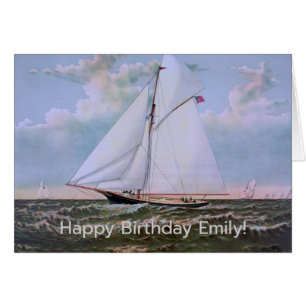 Antiek zeilschip sloep jacht zeilboot oceaan