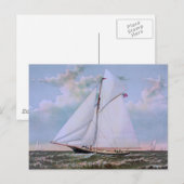 Antiek zeilschip sloep jacht zeilboot oceaan briefkaart (Voorkant / Achterkant)