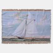 Antiek zeilschip sloep jacht zeilboot oceaan deken (Voorkant)