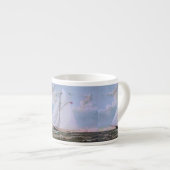 Antiek zeilschip sloep jacht zeilboot oceaan espresso kop (Voorkant rechts)