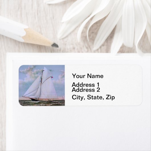 Antiek zeilschip sloep jacht zeilboot oceaan etiket (Insitu)