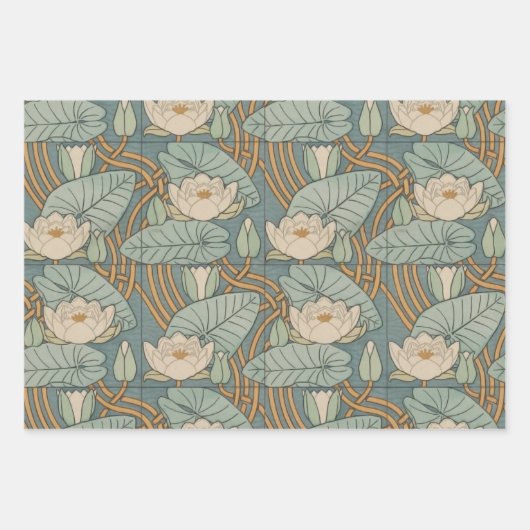 Antiek zeilschip sloep jacht zeilboot oceaan inpakpapier vel (Voorkant 3)