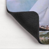 Antiek zeilschip sloep jacht zeilboot oceaan muismat (Hoek)