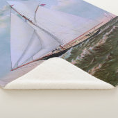 Antiek zeilschip sloep jacht zeilboot oceaan sherpa deken (3/4)