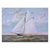 Antiek zeilschip sloep jacht zeilboot oceaan tafelkleed (Voorkant (Horizontaal))