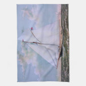 Antiek zeilschip sloep jacht zeilboot oceaan theedoek (Verticaal)