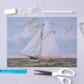 Antiek zeilschip sloep jacht zeilboot oceaan tissuepapier (Craft)