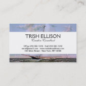 Antiek zeilschip sloep jacht zeilboot oceaan visitekaartje (Achterkant)