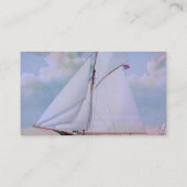 Antiek zeilschip sloep jacht zeilboot oceaan visitekaartje (Achterkant)
