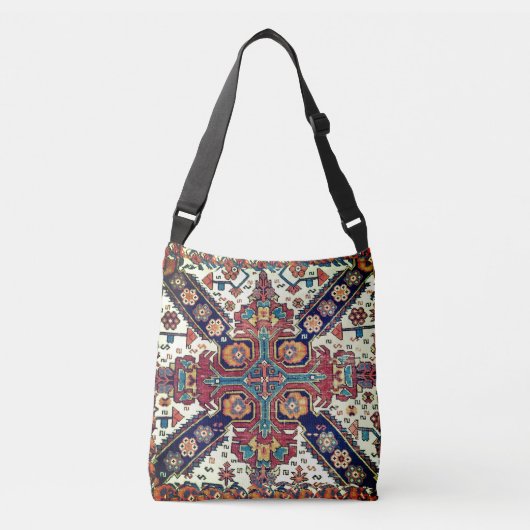 Antiek Zeykhur Oriental Rug Design Crossbody Bag Crossbody Tas (Voorkant)