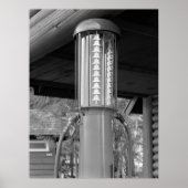 Antiek zichtbare gaspomp poster (Voorkant)