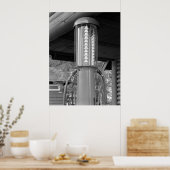 Antiek zichtbare gaspomp poster (Keuken)