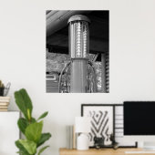 Antiek zichtbare gaspomp poster (Thuiskantoor)