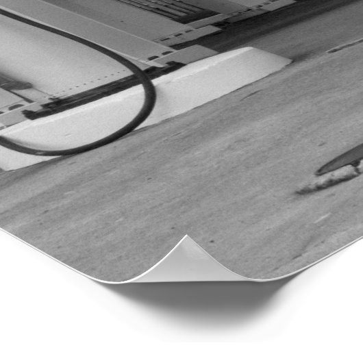 Antiek zichtbare gaspompen poster (Hoek)