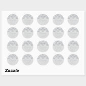 Antiek zilver aangepaste bruiloft Stickers (Vel)