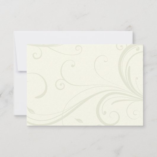 Antiek Zilver Goud Keltische Knoop Trouwantwoord K RSVP Kaartje (Achterkant)