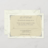 Antiek Zilver Goud Keltische Knoop Trouwantwoord K RSVP Kaartje (Voorkant / Achterkant)