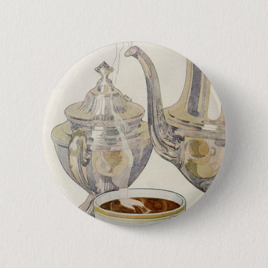 Antiek zilveren koffieservice ronde button 5,7 cm (Voorkant)