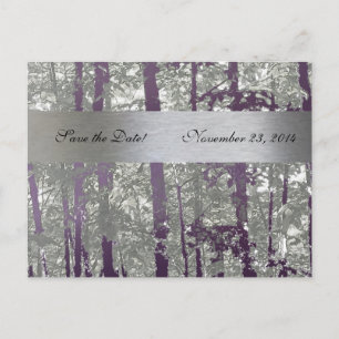 Antiek zilveren laptop met metalen bomen Bewaar de Aankondigingskaart