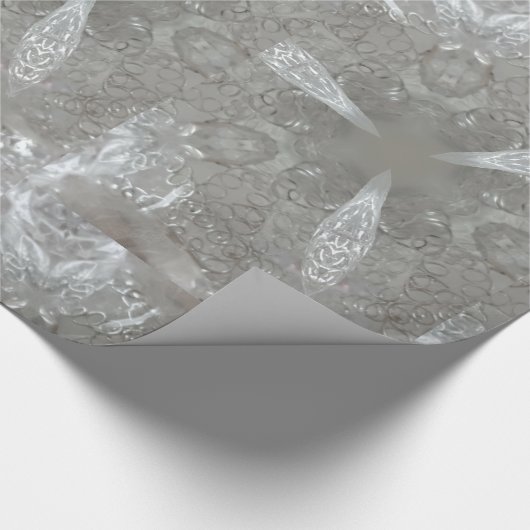 Antiek Zilvergrijs Decoratief Kaleidoscopisch Cadeaupapier (Hoek)