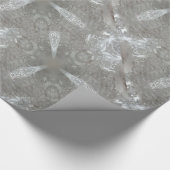 Antiek Zilvergrijs Decoratief Kaleidoscopisch Cadeaupapier (Hoek)