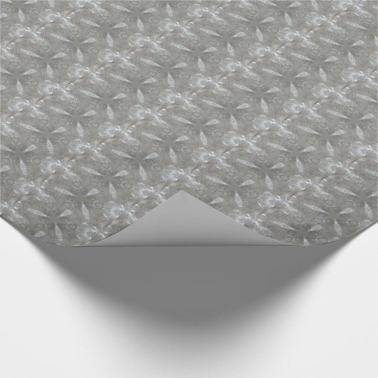 Antiek Zilvergrijs Decoratief Kaleidoscopisch Cadeaupapier (Hoek)