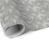 Antiek Zilvergrijs Decoratief Kaleidoscopisch Cadeaupapier (Rol Hoek)