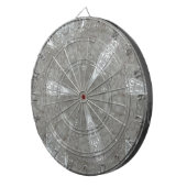 Antiek Zilvergrijs Decoratief Kaleidoscopisch Dartbord (Voorkant Rechts)