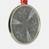 Antiek Zilvergrijs Decoratief Kaleidoscopisch Metalen Ornament (Rechts)