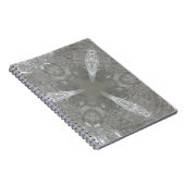 Antiek Zilvergrijs Decoratief Kaleidoscopisch Notitieboek (Rechterzijde)